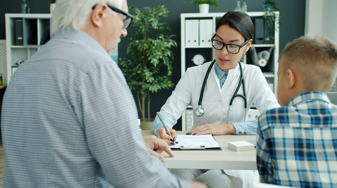 person consulting doctor